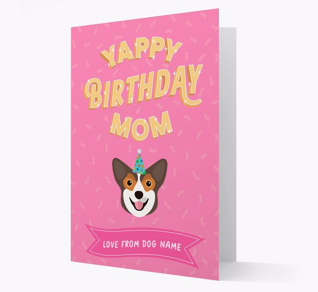 Yappy Birthday Mom : Personalized {breedCommonName} Card